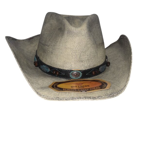 Bullhide Straw Hat Western Cowboy Shapeable M - Picture 3 of 12
